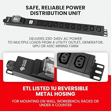 High-Capacity 30 Amp Crypto Mining PDU