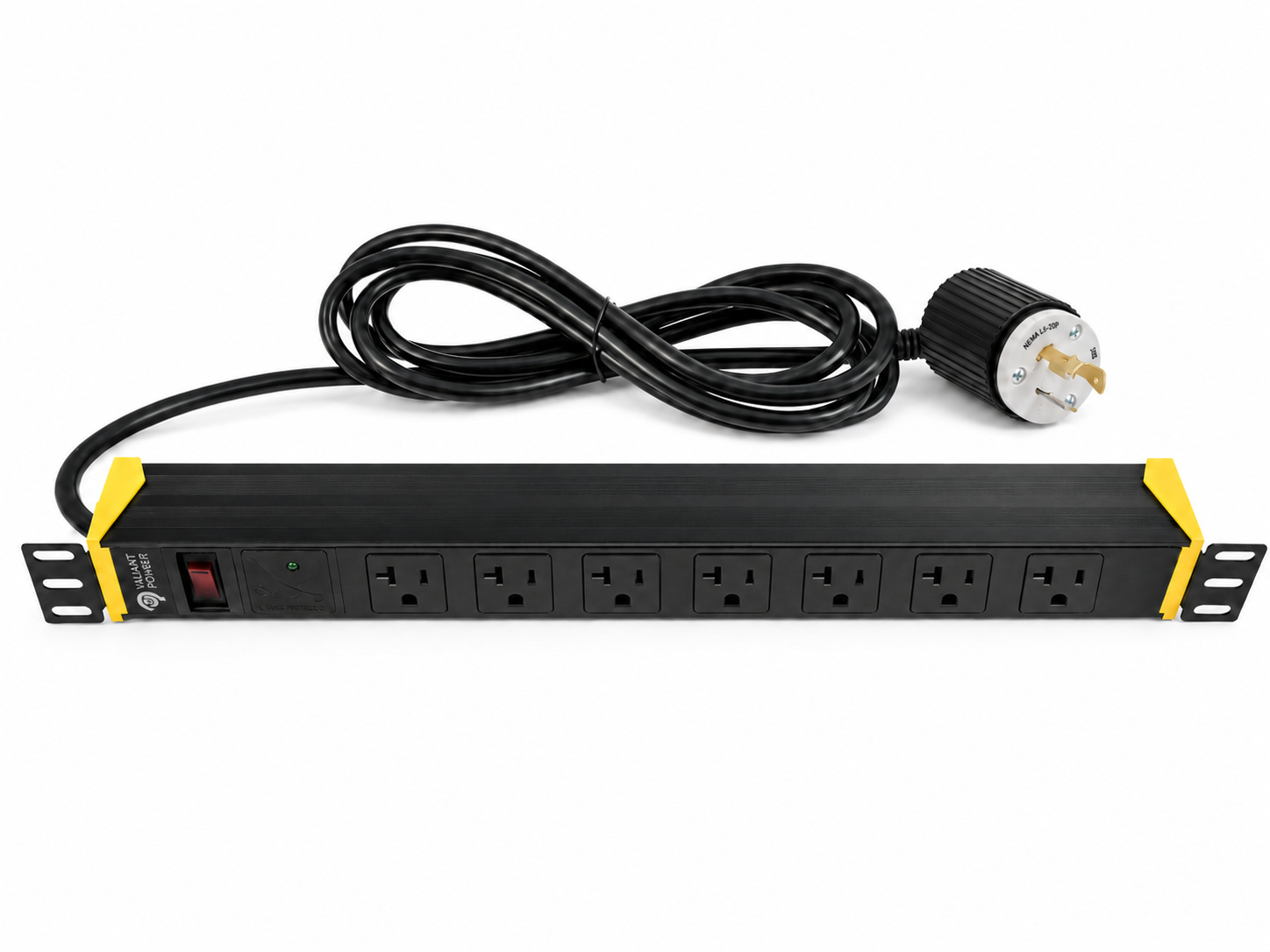 Rack Mount PDU – 8 Outlet NEMA 5-20R Power Strip with L5-20P Twist-Loc ...